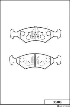MK Kashiyama D3108 - Set placute frana,frana disc aaoparts.ro