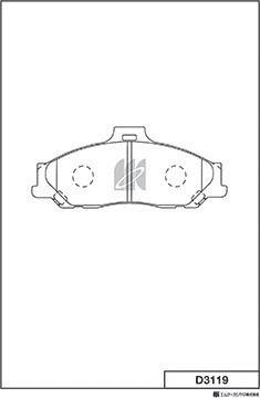 MK Kashiyama D3119 - Set placute frana,frana disc aaoparts.ro