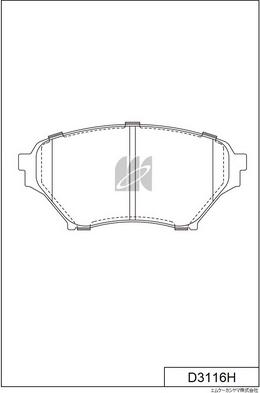 MK Kashiyama D3116H - Set placute frana,frana disc aaoparts.ro
