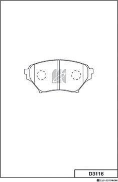 MK Kashiyama D3116 - Set placute frana,frana disc aaoparts.ro