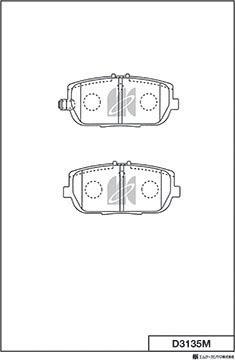 MK Kashiyama D3135M - Set placute frana,frana disc aaoparts.ro