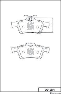 MK Kashiyama D3132H - Set placute frana,frana disc aaoparts.ro
