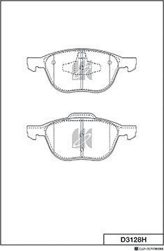 MK Kashiyama D3128H - Set placute frana,frana disc aaoparts.ro