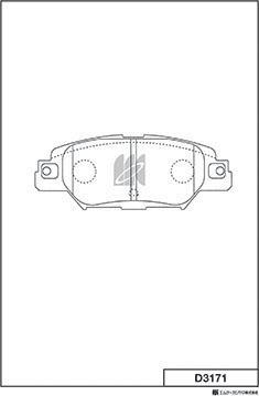 MK Kashiyama D3171 - Set placute frana,frana disc aaoparts.ro