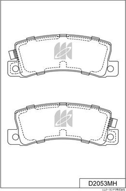 MK Kashiyama D2053MH - Set placute frana,frana disc aaoparts.ro