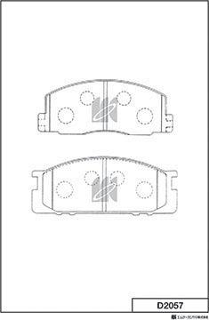 MK Kashiyama D2057 - Set placute frana,frana disc aaoparts.ro