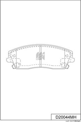 MK Kashiyama D20044MH - Set placute frana,frana disc aaoparts.ro