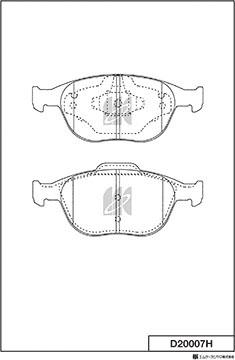 MK Kashiyama D20007H - Set placute frana,frana disc aaoparts.ro