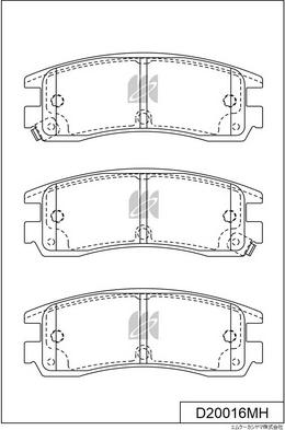 MK Kashiyama D20016MH - Set placute frana,frana disc aaoparts.ro