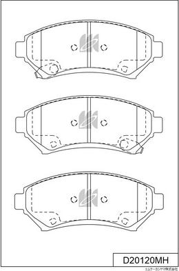 MK Kashiyama D20120MH - Set placute frana,frana disc aaoparts.ro