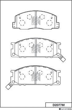MK Kashiyama D2077M - Set placute frana,frana disc aaoparts.ro