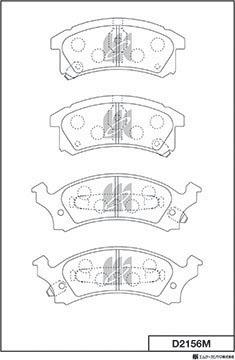 MK Kashiyama D2156M - Set placute frana,frana disc aaoparts.ro