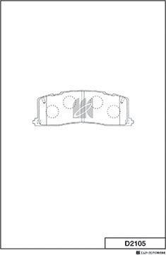 MK Kashiyama D2105 - Set placute frana,frana disc aaoparts.ro