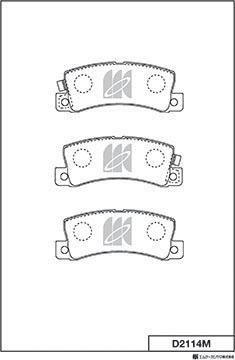 MK Kashiyama D2114M - Set placute frana,frana disc aaoparts.ro