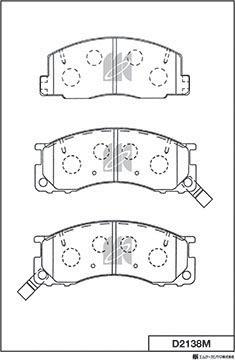 MK Kashiyama D2138M - Set placute frana,frana disc aaoparts.ro