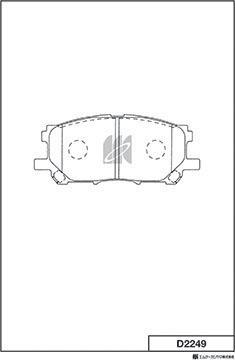 MK Kashiyama D2249 - Set placute frana,frana disc aaoparts.ro