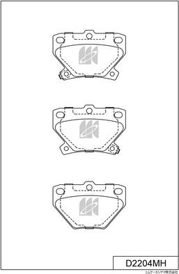 MK Kashiyama D2204MH - Set placute frana,frana disc aaoparts.ro