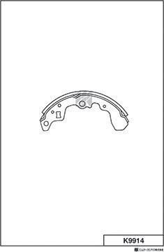 MK Kashiyama K9914 - Set saboti frana aaoparts.ro