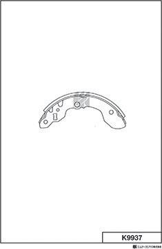 MK Kashiyama K9937 - Set saboti frana aaoparts.ro
