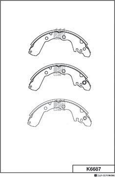 MK Kashiyama K6687 - Set saboti frana aaoparts.ro