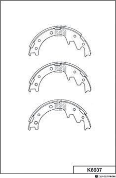 MK Kashiyama K6637 - Set saboti frana aaoparts.ro
