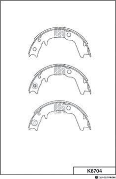 MK Kashiyama K6704 - Set saboti frana aaoparts.ro