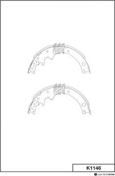 MK Kashiyama K1146 - Set saboti frana aaoparts.ro