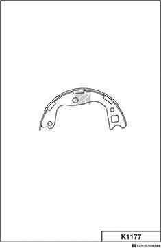 MK Kashiyama K1177 - Set saboti frana aaoparts.ro