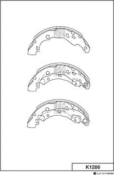 MK Kashiyama K1286 - Set saboti frana aaoparts.ro