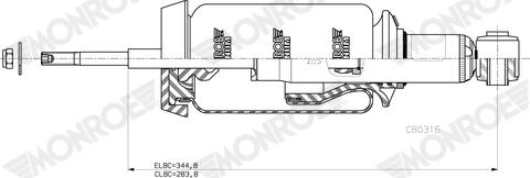 MONROE CB0316 - Amortizor, suspensie cabina aaoparts.ro