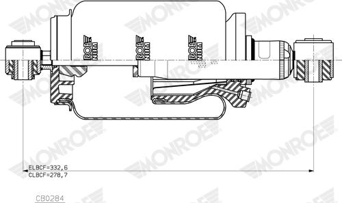 MONROE CB0284 - Amortizor, suspensie cabina aaoparts.ro