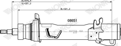 MONROE G8651 - Amortizor aaoparts.ro