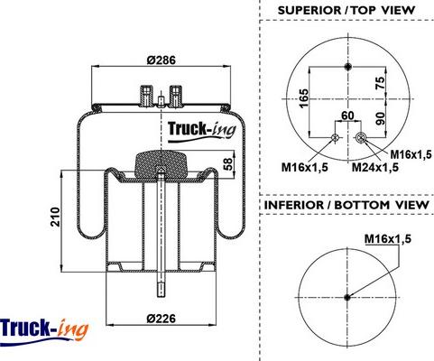 Montcada 0293250 - Burduf, suspensie pneumatica aaoparts.ro