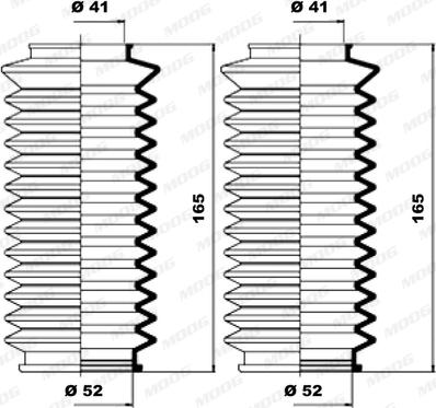 Moog K150037 - Ansamblu burduf, directie aaoparts.ro