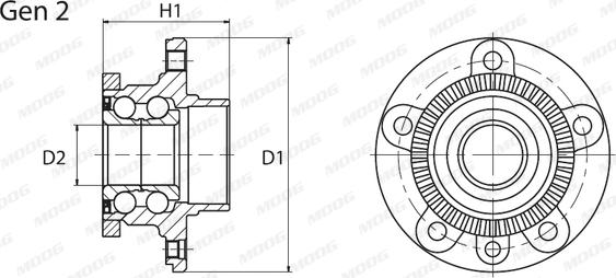 Moog VO-WB-11058 - Set rulment roata aaoparts.ro