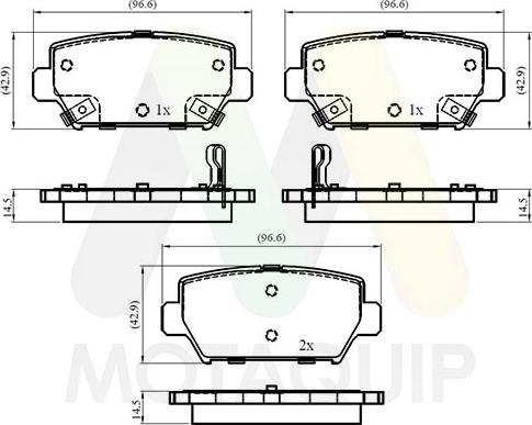 Motaquip LVXL2094 - Set placute frana,frana disc aaoparts.ro