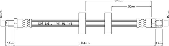 Motaquip VBH387 - Furtun frana aaoparts.ro