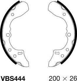 Motaquip VBS444 - Set saboti frana aaoparts.ro