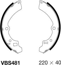 Motaquip VBS481 - Set saboti frana aaoparts.ro