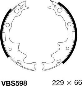 Motaquip VBS598 - Set saboti frana aaoparts.ro