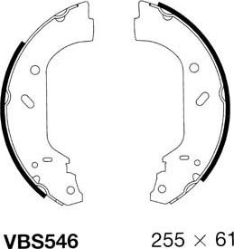 Motaquip VBS546 - Set saboti frana aaoparts.ro