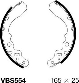Motaquip VBS554 - Set saboti frana aaoparts.ro