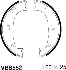 Motaquip VBS552 - Set saboti frana, frana de mana aaoparts.ro