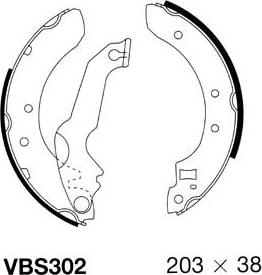 Motaquip VBS302 - Set saboti frana aaoparts.ro