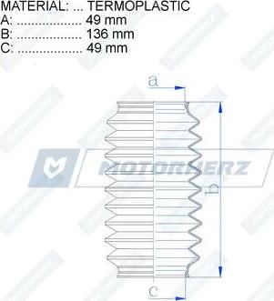 Motorherz RDZ0442MG - Burduf cauciuc, directie aaoparts.ro