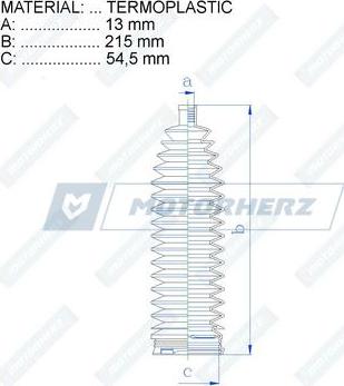 Motorherz RDZ0459MG - Burduf cauciuc, directie aaoparts.ro