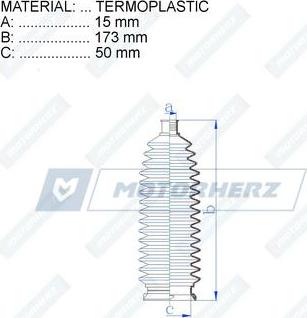 Motorherz RDZ0457MG - Burduf cauciuc, directie aaoparts.ro