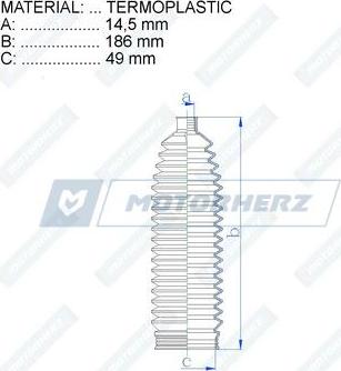 Motorherz RDZ0461MG - Burduf cauciuc, directie aaoparts.ro