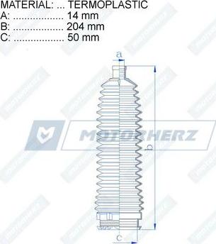 Motorherz RDZ0439MG - Burduf cauciuc, directie aaoparts.ro