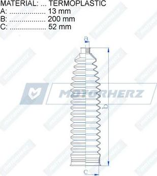 Motorherz RDZ0420MG - Burduf cauciuc, directie aaoparts.ro